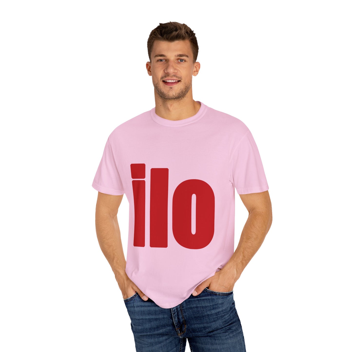 Billie Eilish Inspired Dyed T-shirt – Bold Red Block Edition Printify