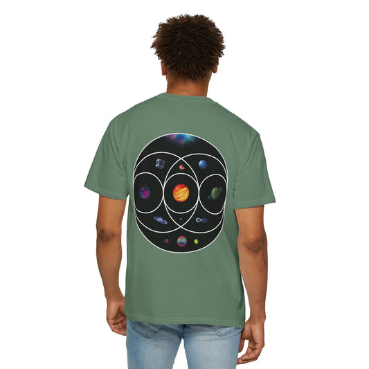 Unisex Garment-Dyed T-Shirt Inspired by Coldplay’s Illustration Concept_B Printify