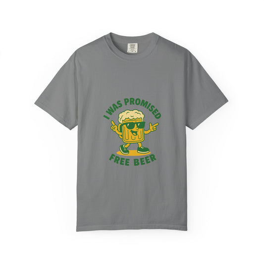 Unisex Garment-Dyed T-shirt – Snazzy Free Beer Edition Printify
