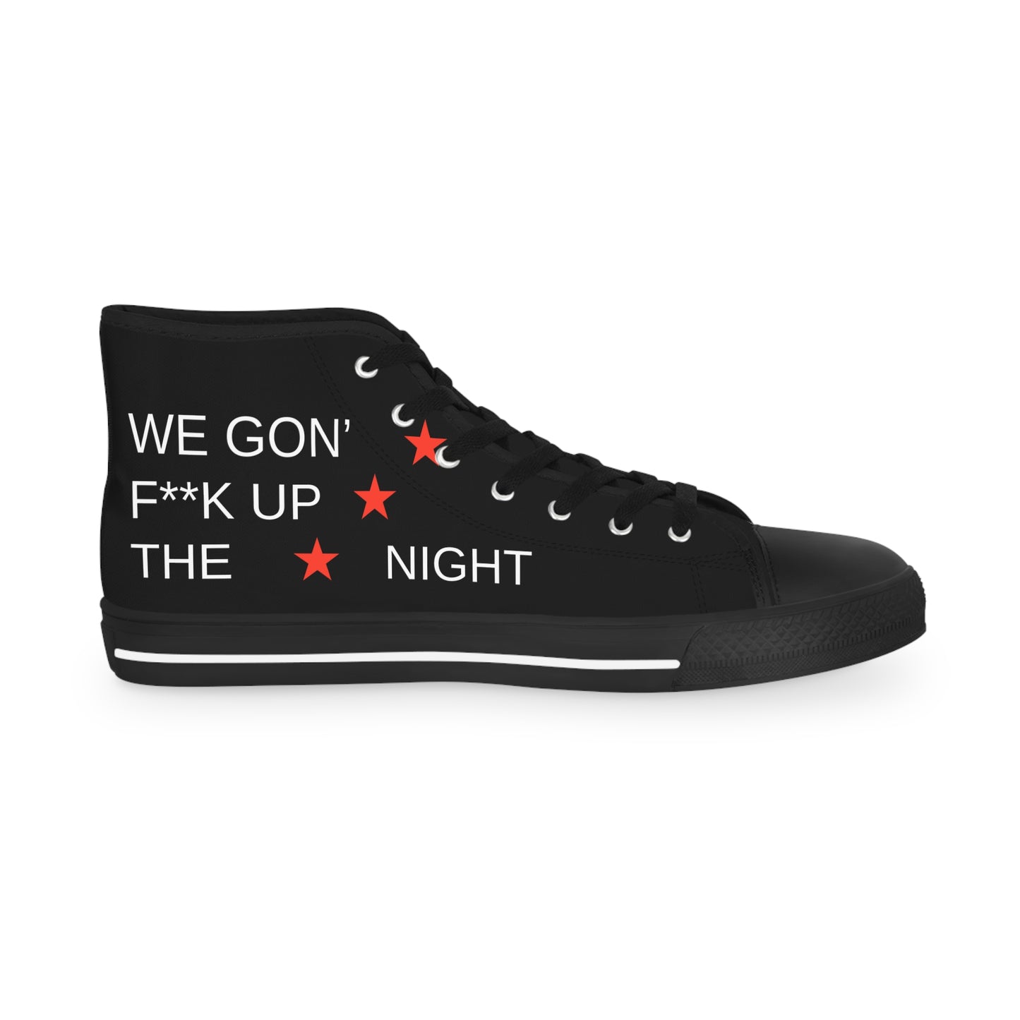 Triple Star Minimal Men's High Top Sneakers - snazzymerch