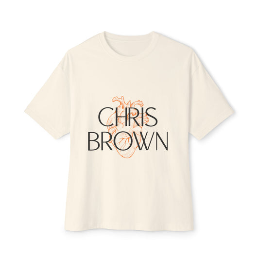 Vintage Anatomical Heart Line Unisex oversized Boxy Tee - snazzymerch