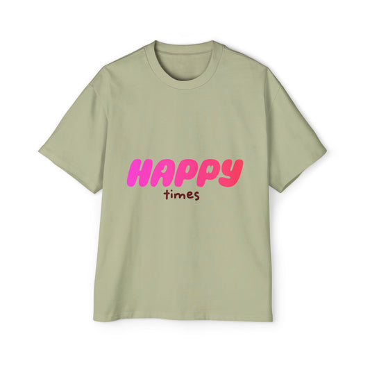 Happy Times Gradient Men's Heavy Oversized Tee - snazzymerch