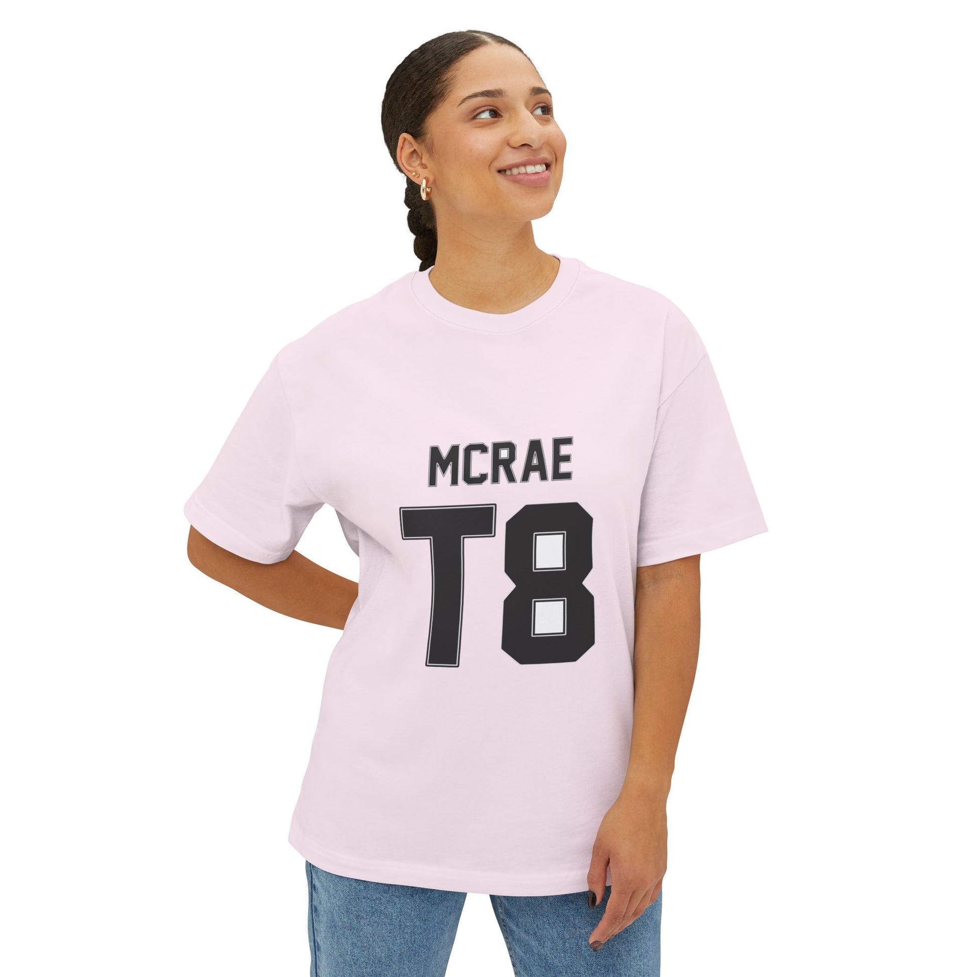 Minimal Bold Number Unisex Oversized Boxy Tee - snazzymerch