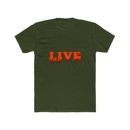 Retro Live Lettering Print Unisex Cotton Tee - snazzymerch