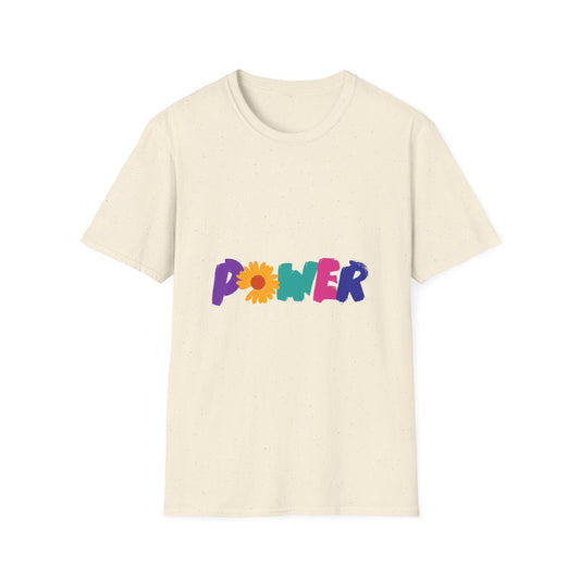 Retro Flower Power Color Pop Unisex Softstyle Tee - snazzymerch