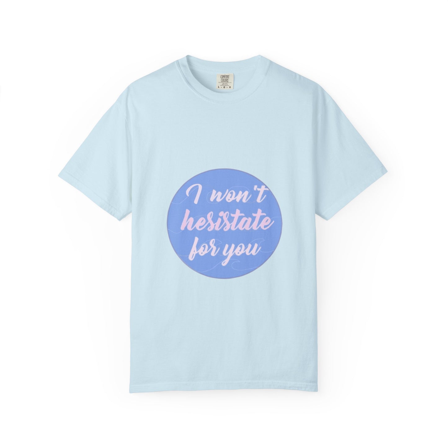 Blue Quote Circle Unisex Garment-Dyed T-shirt - snazzymerch