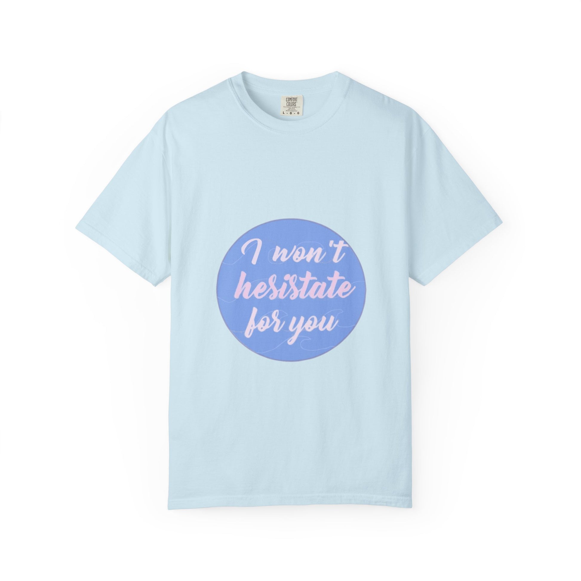 Blue Quote Circle Unisex Garment-Dyed T-shirt - snazzymerch