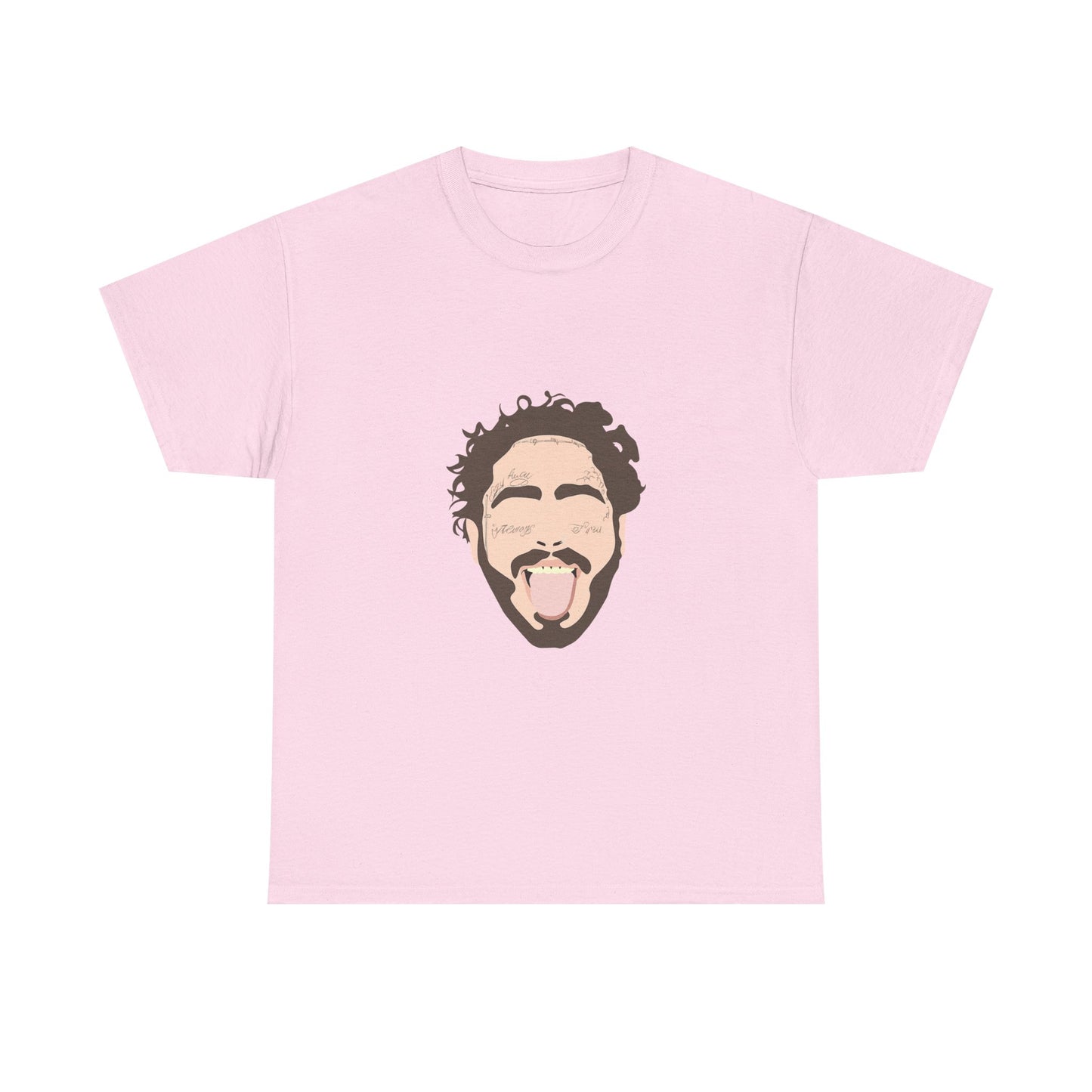 Minimalist Tongue Out Cartoon Face Unisex Heavy cotton Tee Printify
