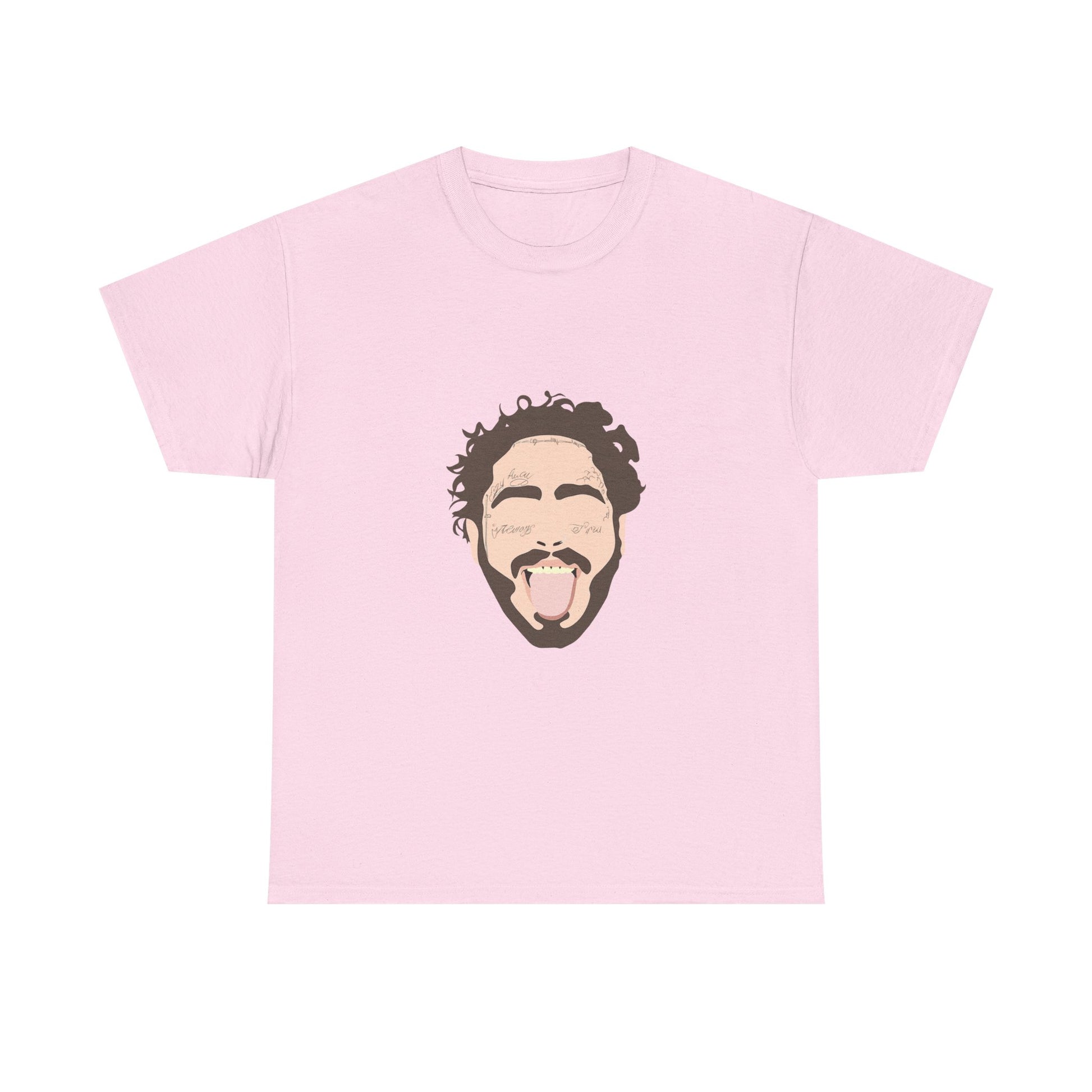 Minimalist Tongue Out Cartoon Face Unisex Heavy cotton Tee Printify