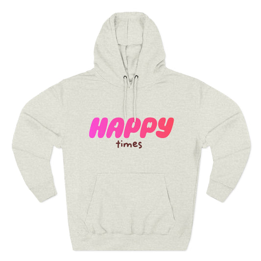 Happy Times Gradient Three-Panel Fleece Hoodie - snazzymerch