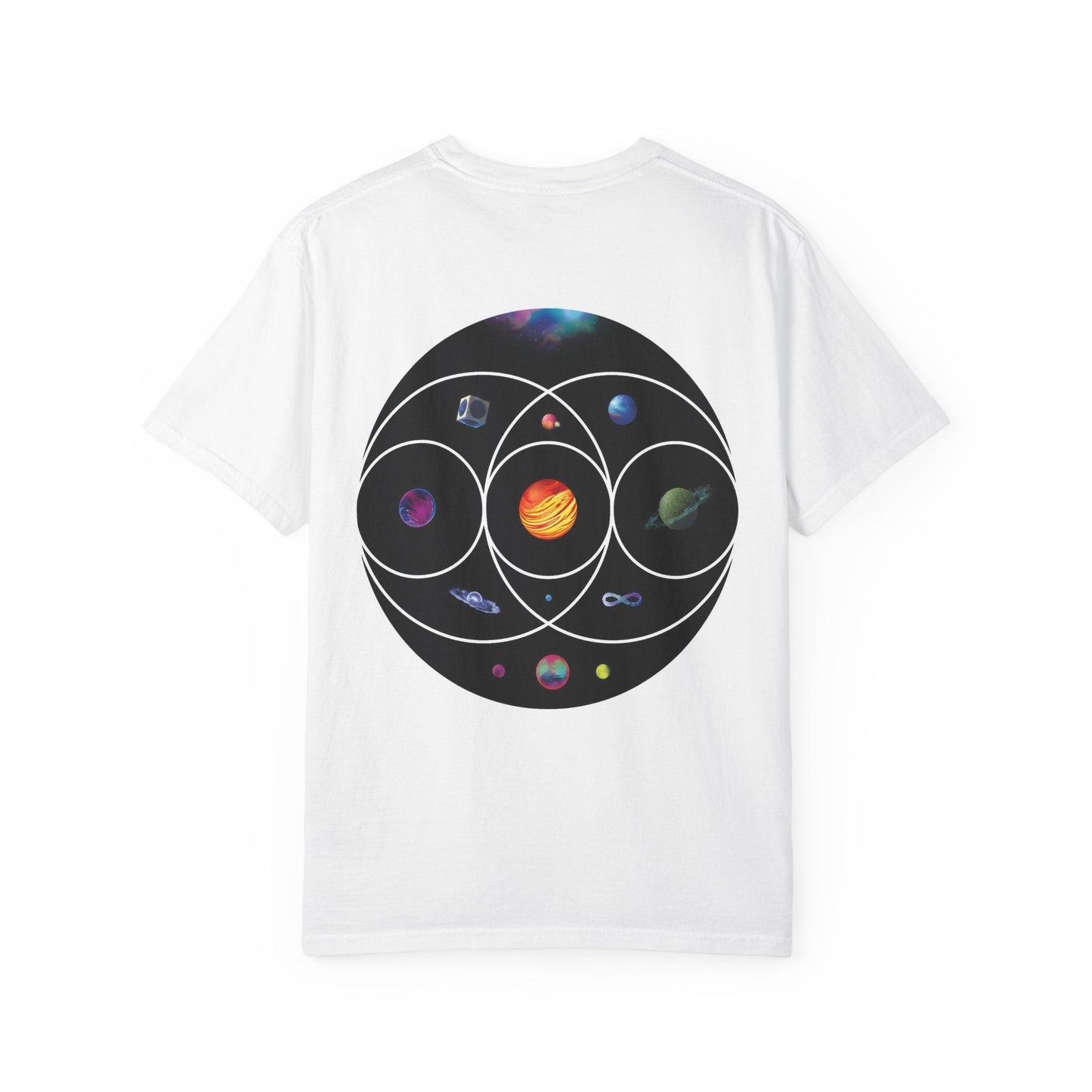Unisex Garment-Dyed T-Shirt Inspired by Coldplay’s Illustration Concept_B Printify