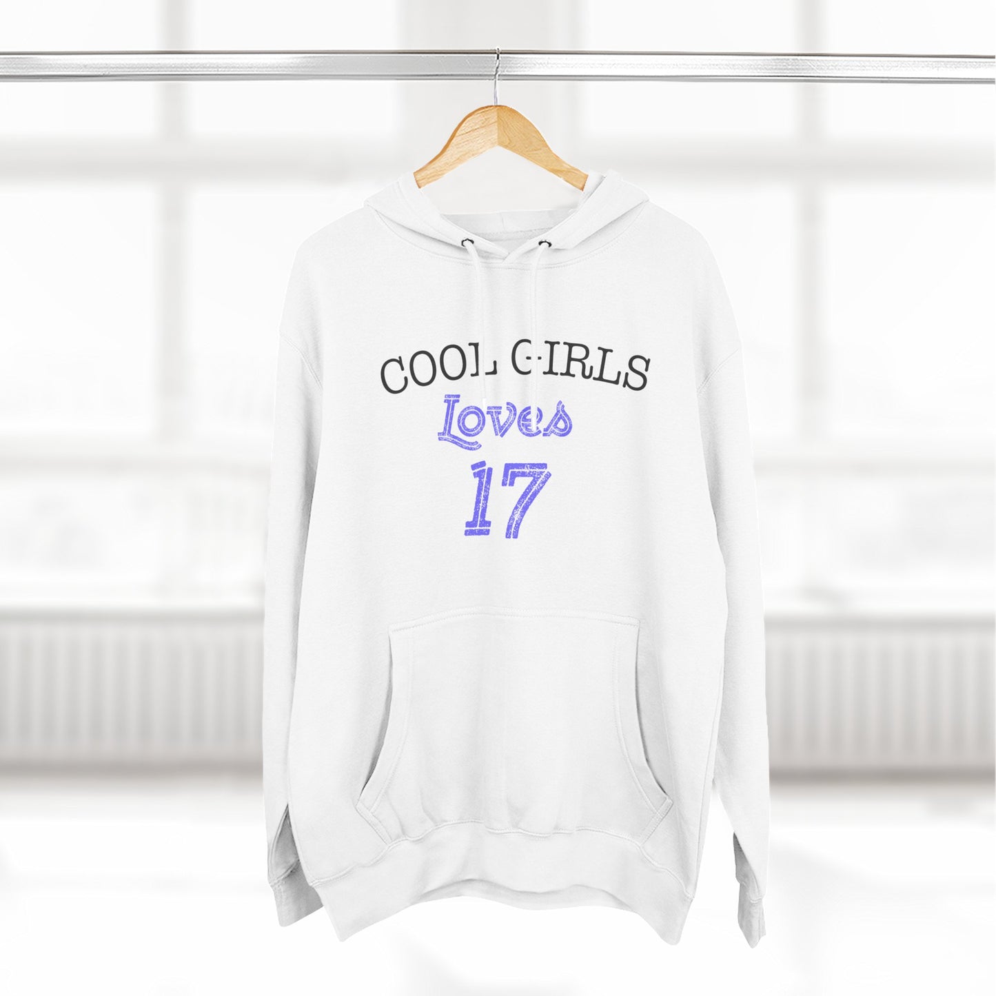 Love for 17 Graphic Three-Panel Fleece Hoodie - snazzymerch