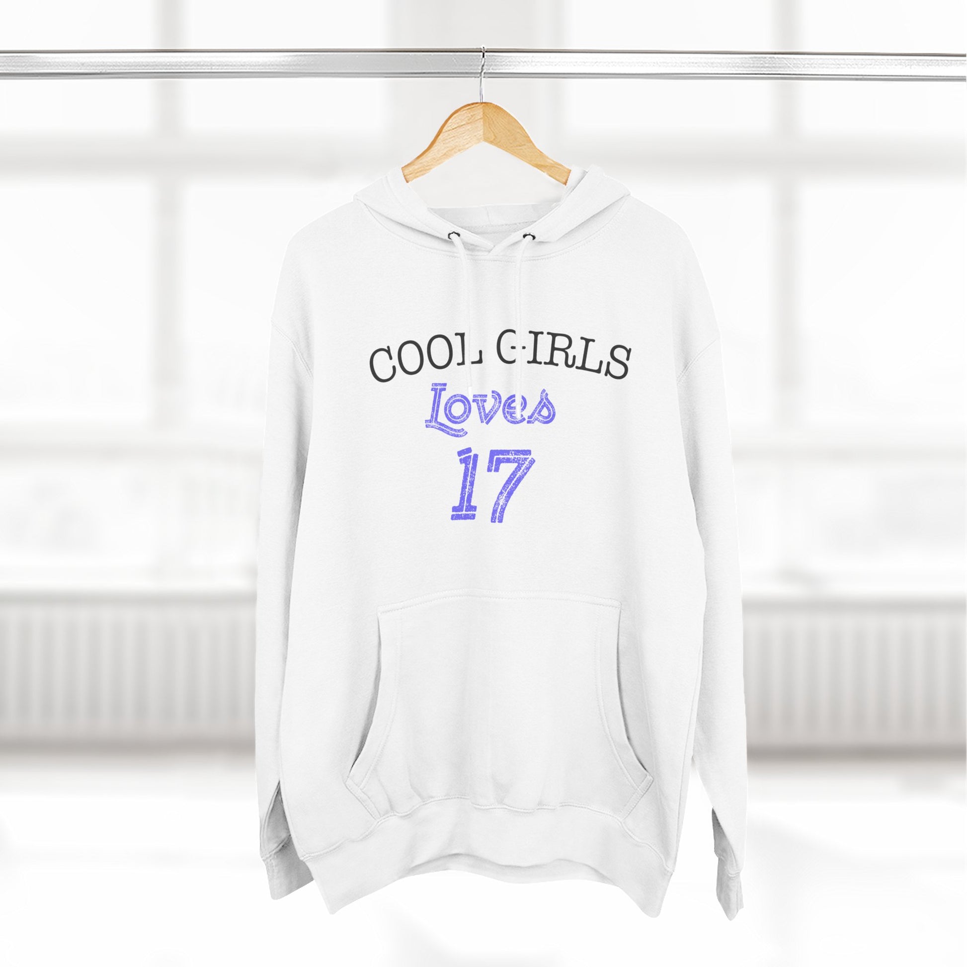 Love for 17 Graphic Three-Panel Fleece Hoodie - snazzymerch