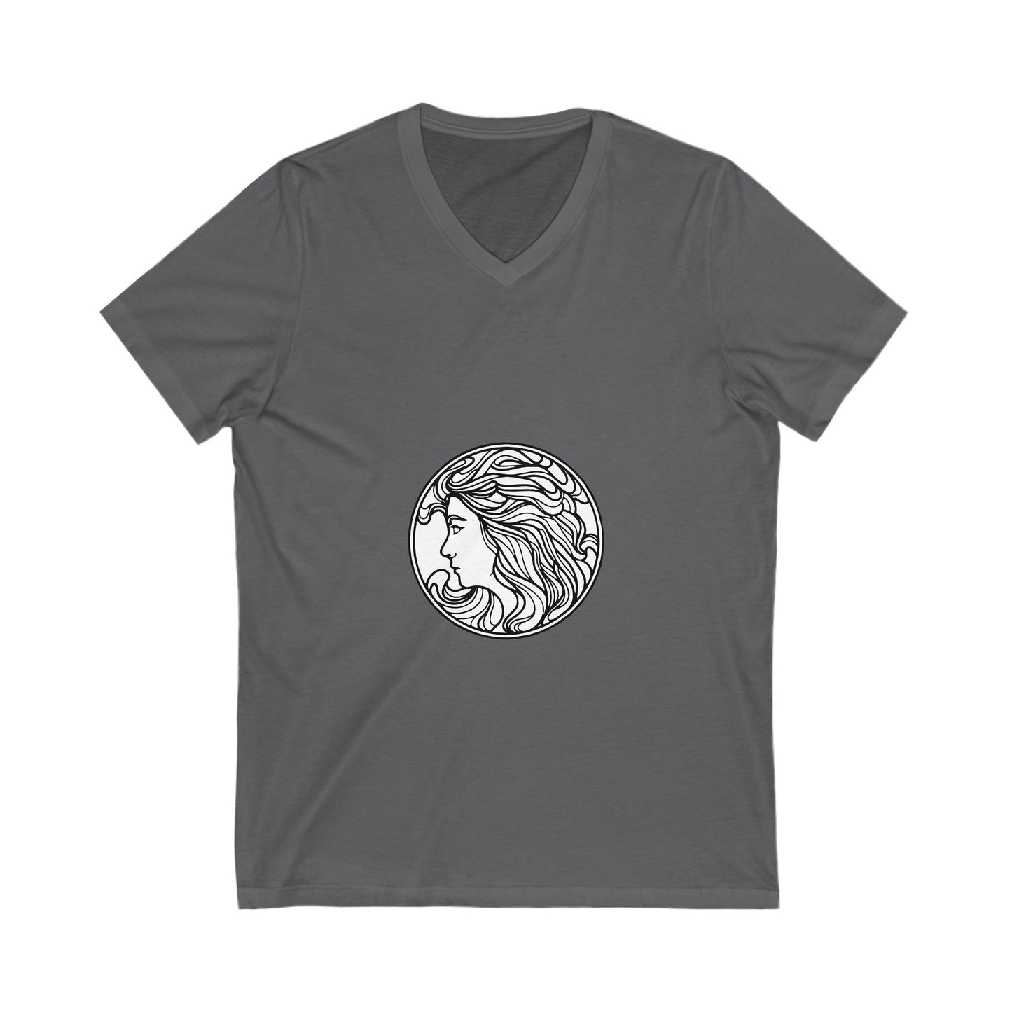 Muse Silhouette Unisex Jersey Short Sleeve V-Neck Tee - snazzymerch