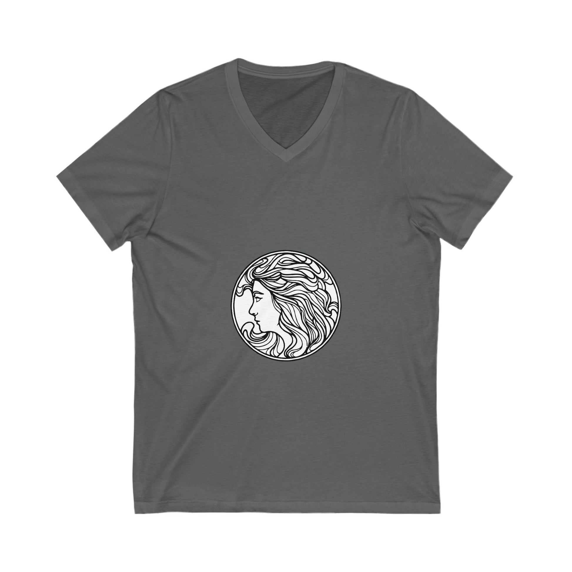 Muse Silhouette Unisex Jersey Short Sleeve V-Neck Tee - snazzymerch