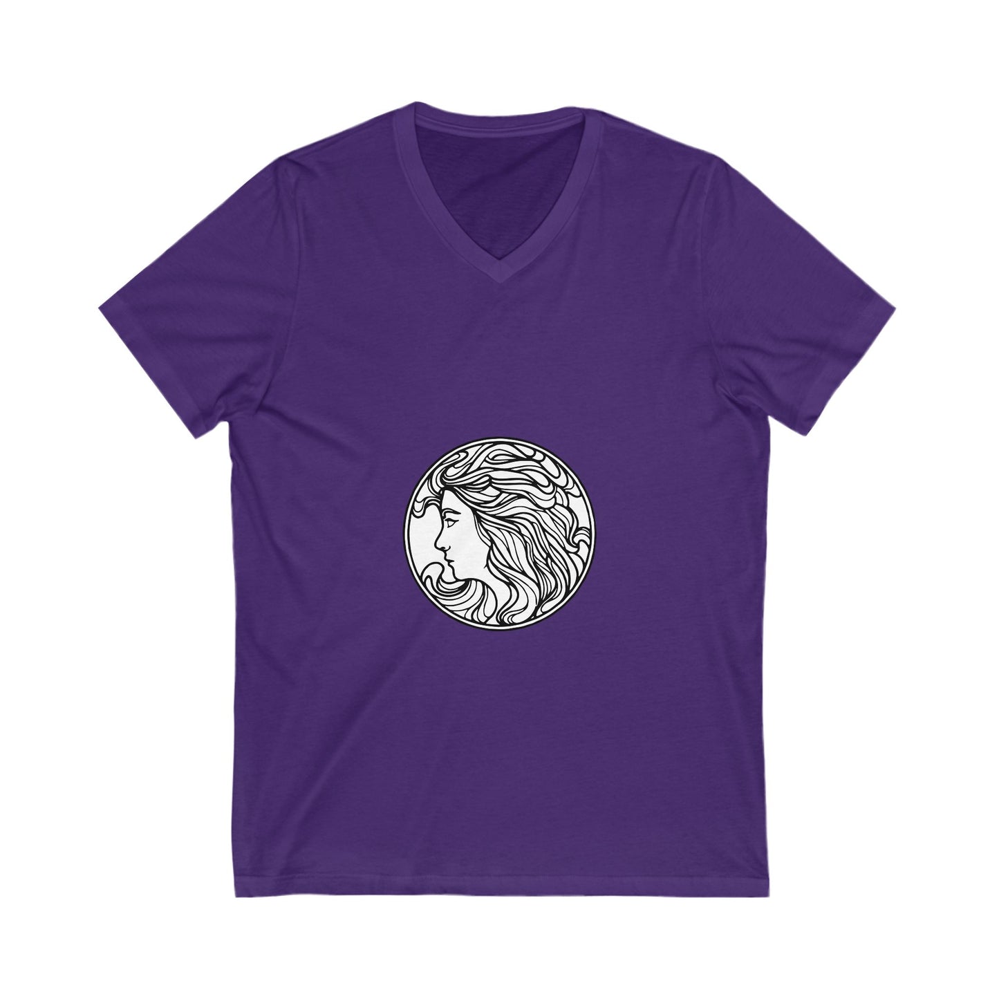 Muse Silhouette Unisex Jersey Short Sleeve V-Neck Tee - snazzymerch