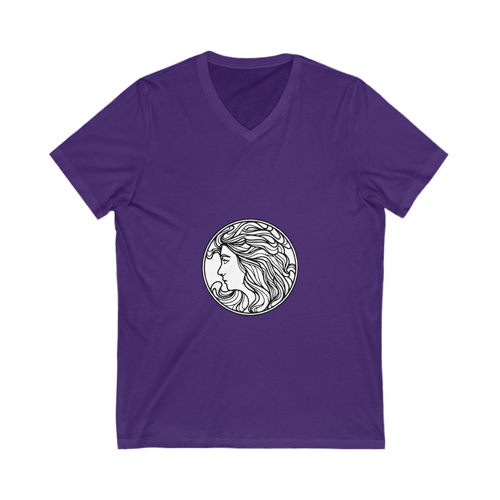 Muse Silhouette Unisex Jersey Short Sleeve V-Neck Tee - snazzymerch