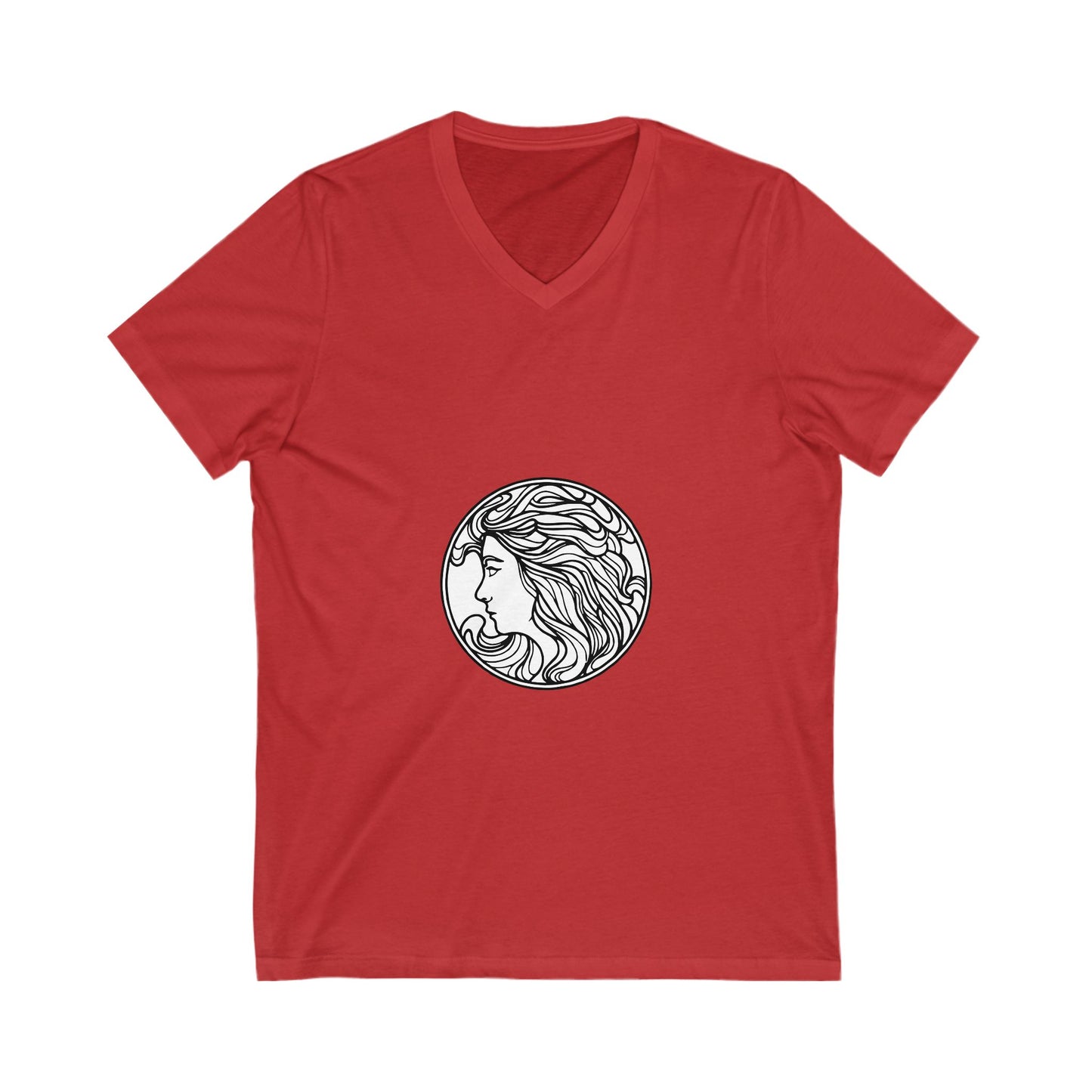 Muse Silhouette Unisex Jersey Short Sleeve V-Neck Tee - snazzymerch