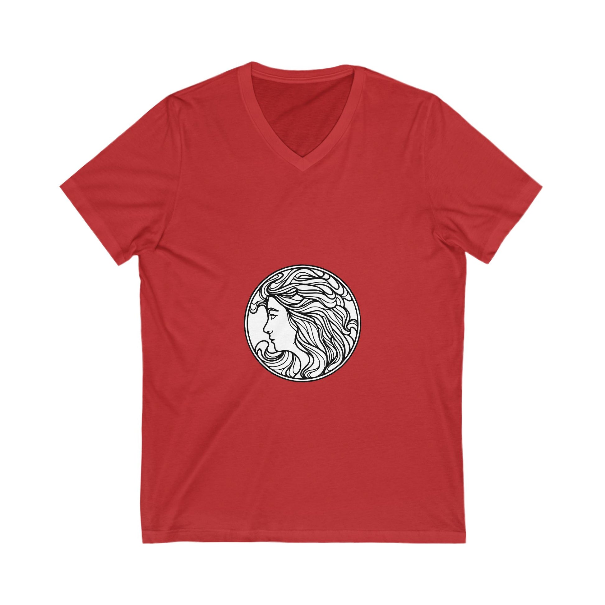 Muse Silhouette Unisex Jersey Short Sleeve V-Neck Tee - snazzymerch