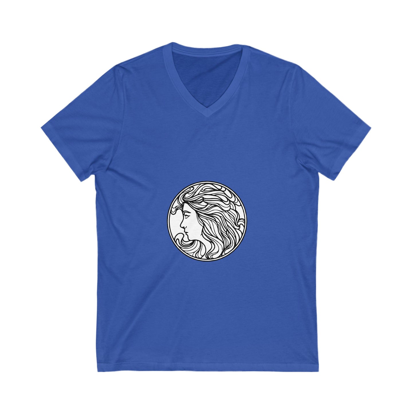 Muse Silhouette Unisex Jersey Short Sleeve V-Neck Tee - snazzymerch