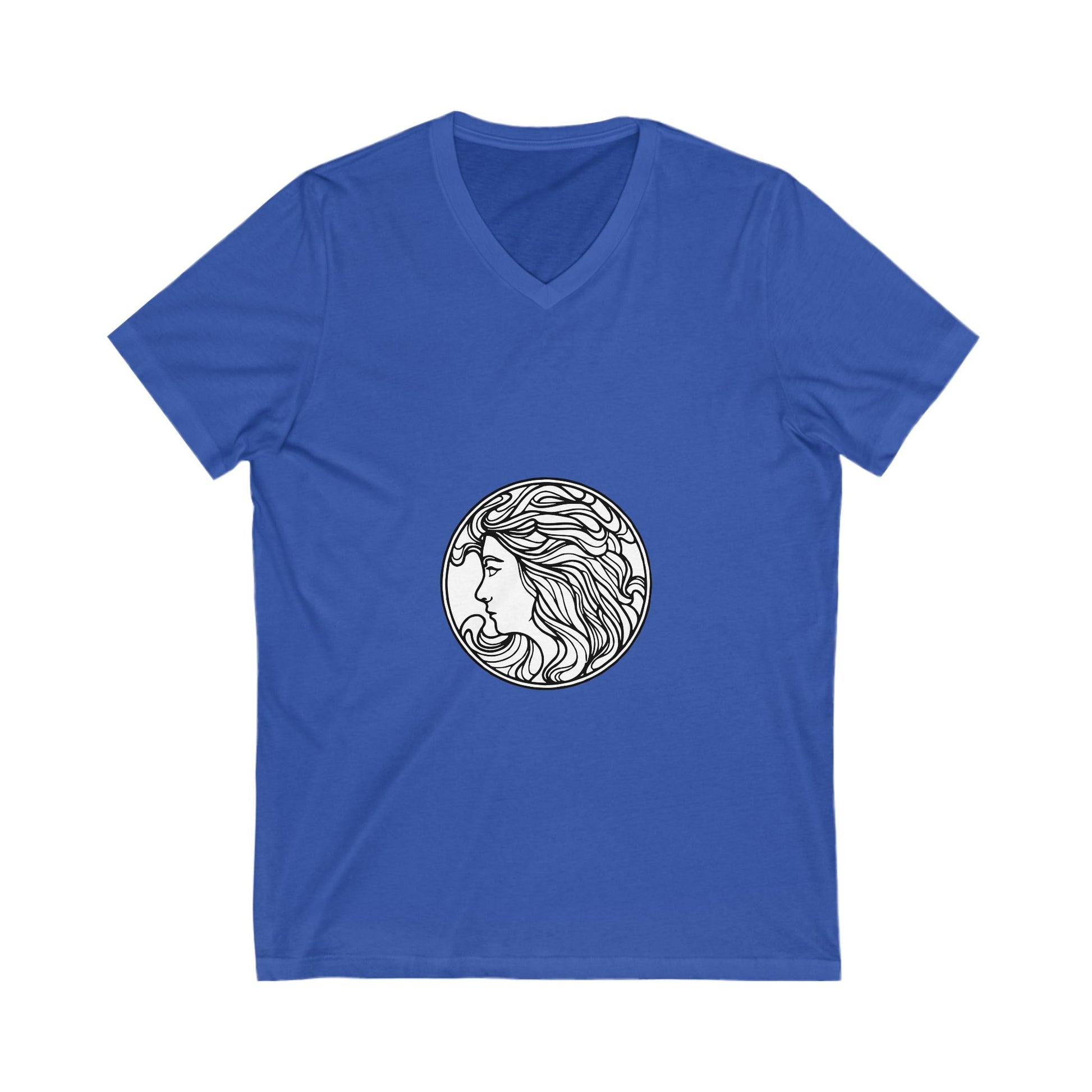 Muse Silhouette Unisex Jersey Short Sleeve V-Neck Tee - snazzymerch