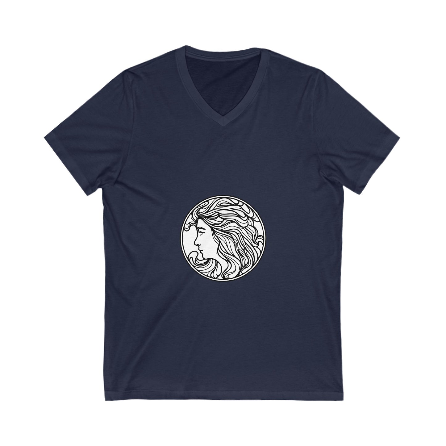 Muse Silhouette Unisex Jersey Short Sleeve V-Neck Tee - snazzymerch