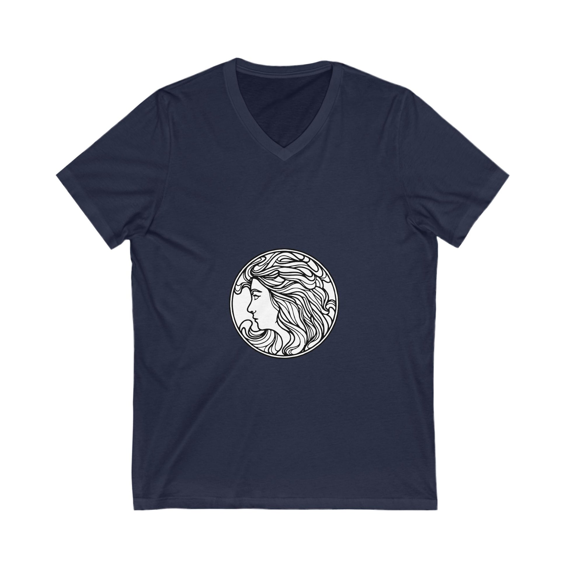 Muse Silhouette Unisex Jersey Short Sleeve V-Neck Tee - snazzymerch