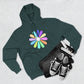 Rainbow Bloom Positivity Three-Panel Fleece Hoodie - snazzymerch