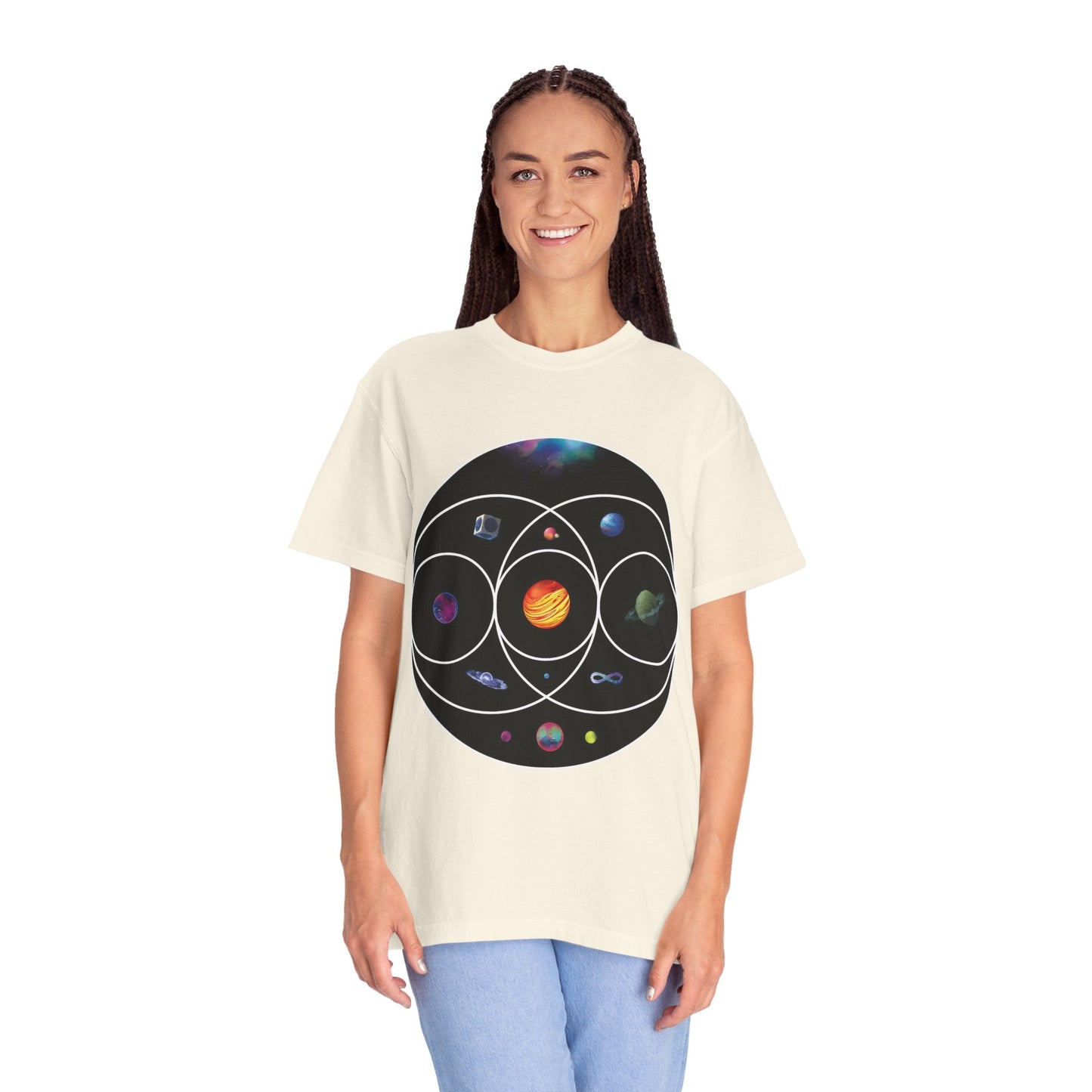 Unisex Garment-Dyed T-Shirt Inspired by Coldplay’s Illustration Concept Printify