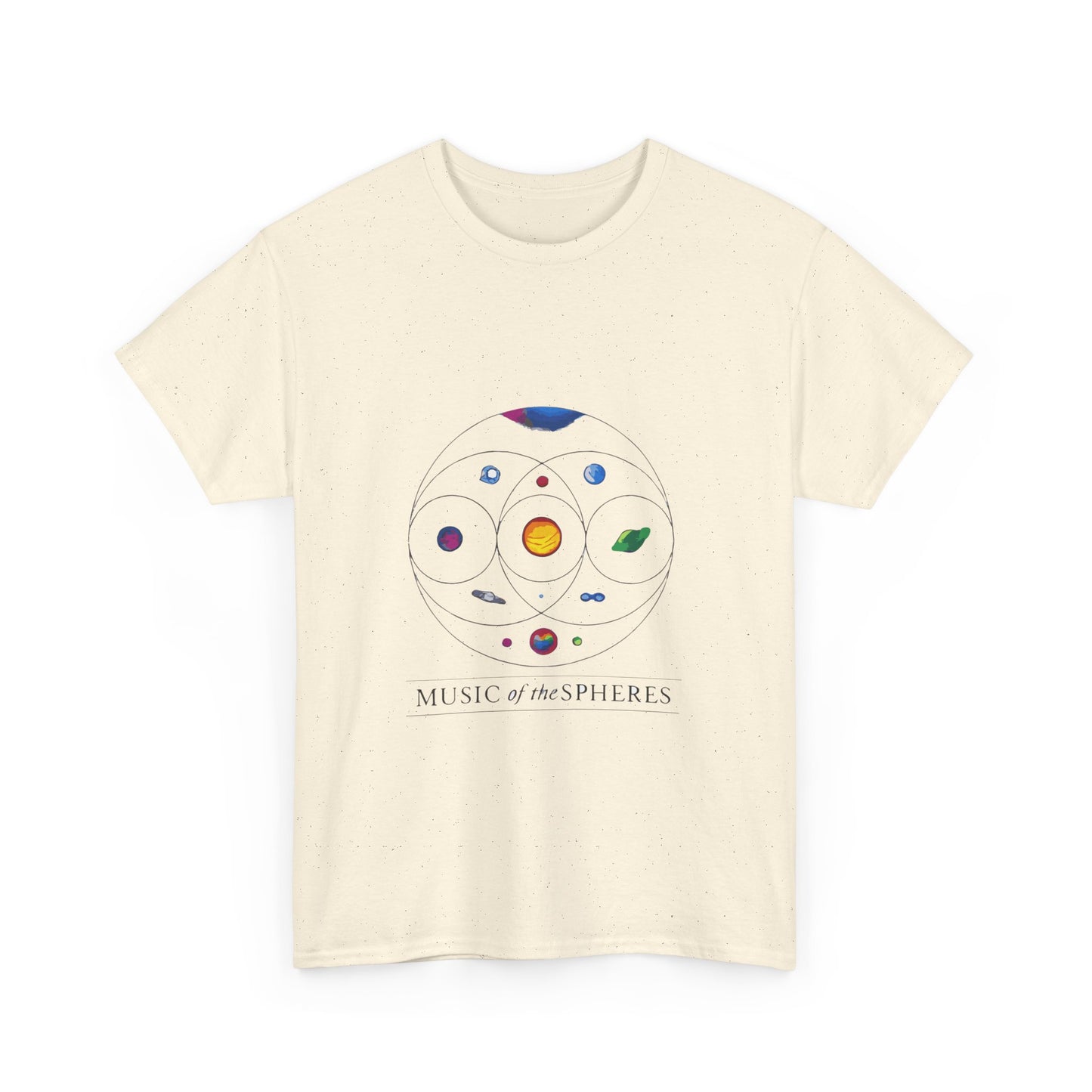 Colorful Planetary Orbit Diagram Unisex Cotton Tee Printify