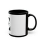 Black & White Portrait Black Mug (11oz, 15oz) - snazzymerch
