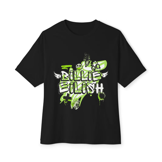 Billie Eilish Inspired Grunge Angel Oversized T-Shirt – Graffiti Streetwear Edition Printify