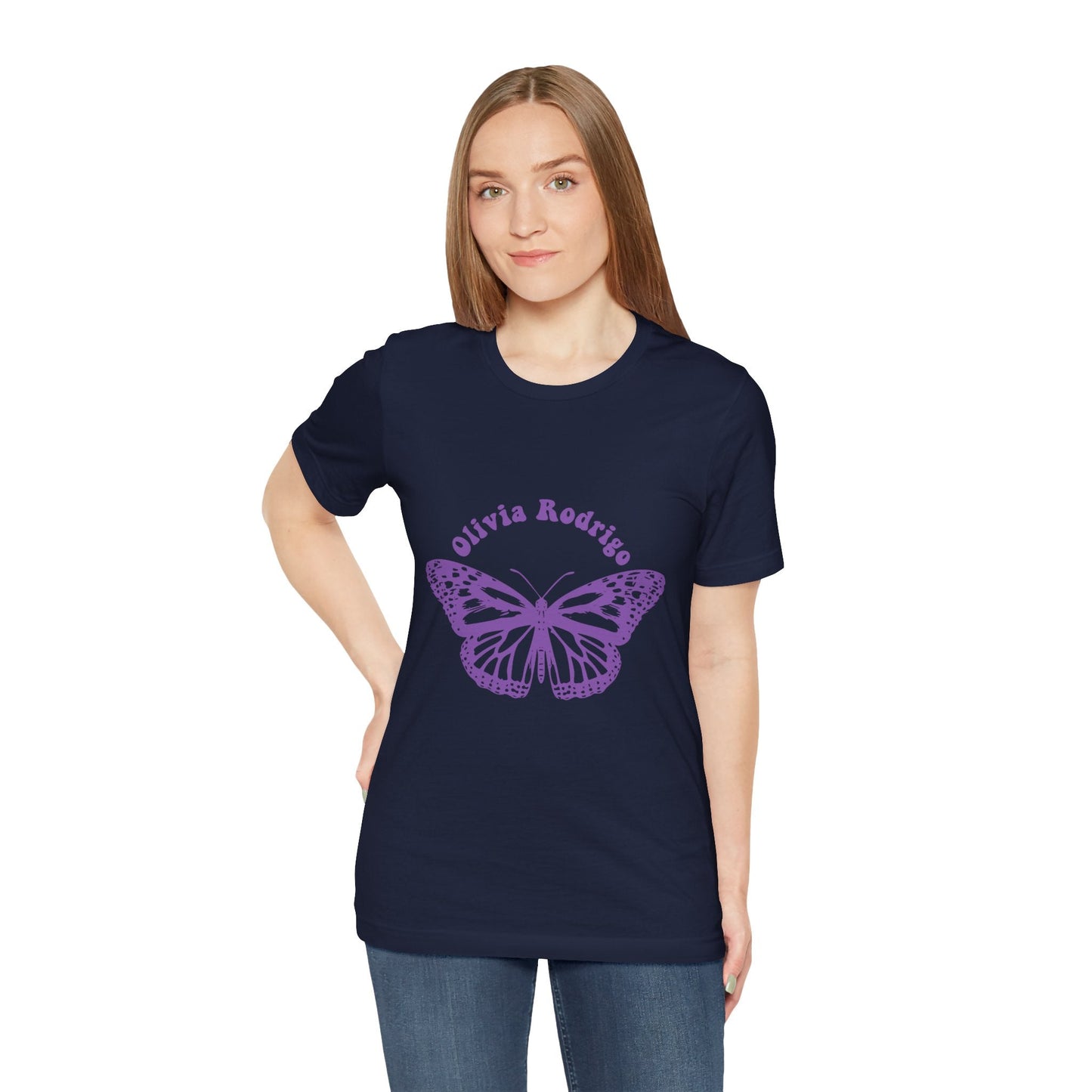 Olivia Rodrigo Unisex Jersey Short Sleeve Tee - With Butterfly Printify
