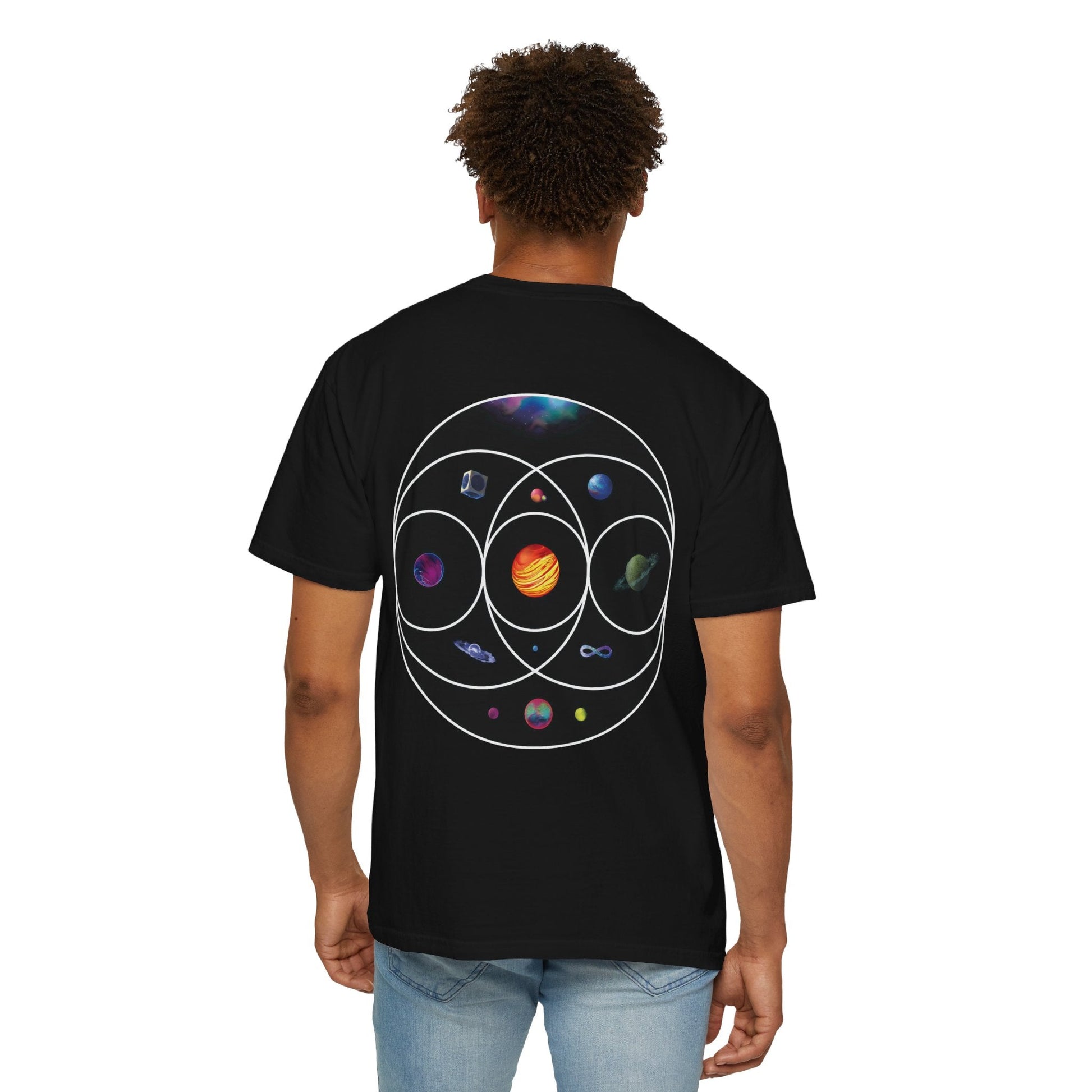 Unisex Garment-Dyed T-Shirt Inspired by Coldplay’s Illustration Concept_B Printify