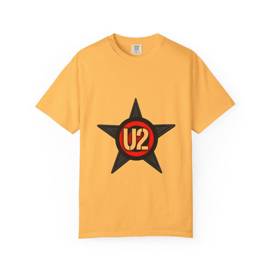 Retro Star Emblem Unisex Garment-Dyed T-shirt - snazzymerch