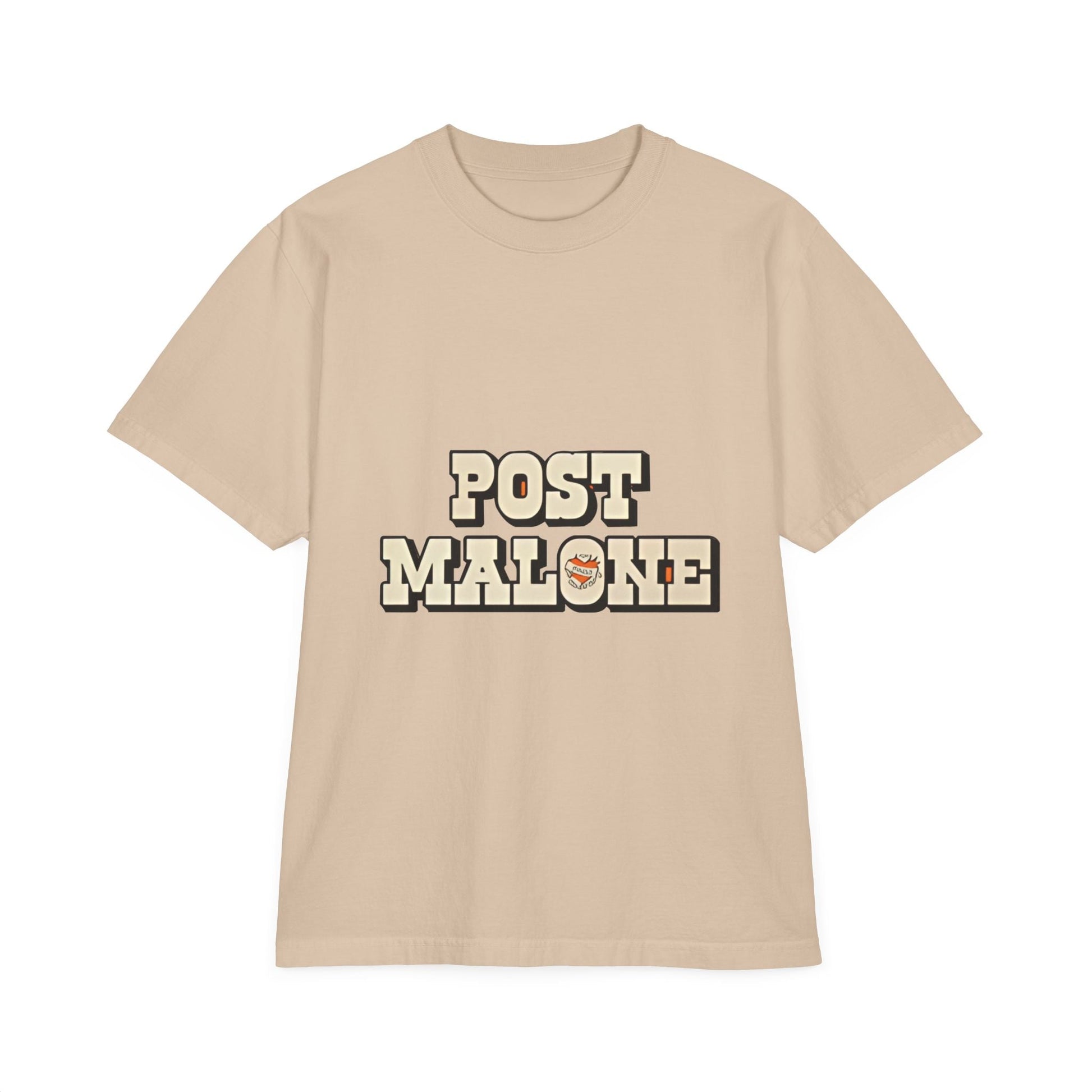 Unisex Garment-Dyed Drop-Shoulder T-Shirt – Post Malone Bold Design Printify
