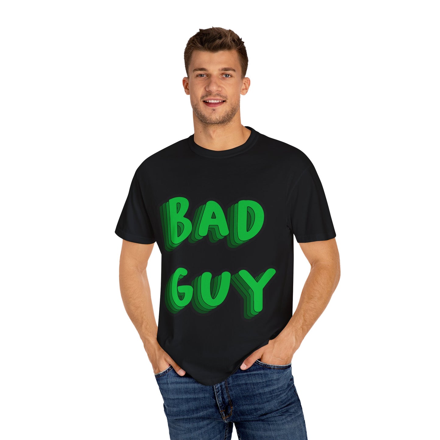 Billie Eilish Inspired Dyed T-shirt – Bold 3D Bad Mood Edition Printify