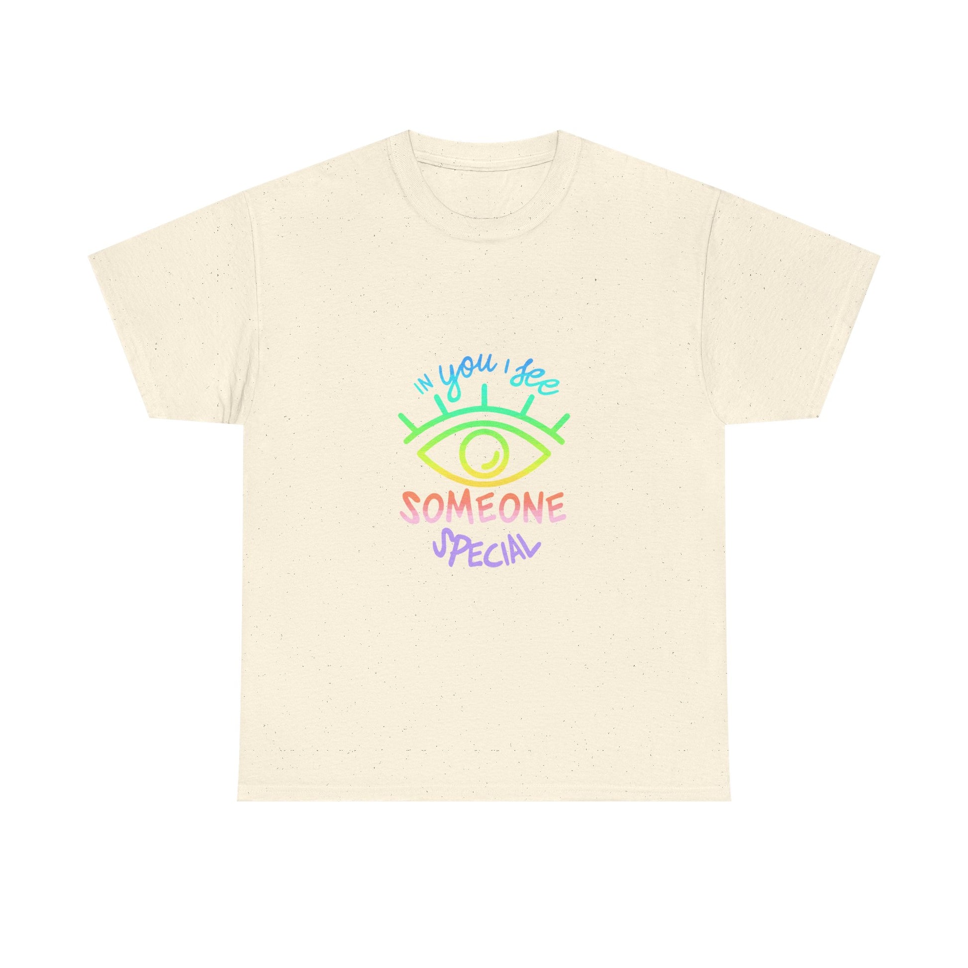Vibrant Eye and Text Unisex Cotton Tee Printify