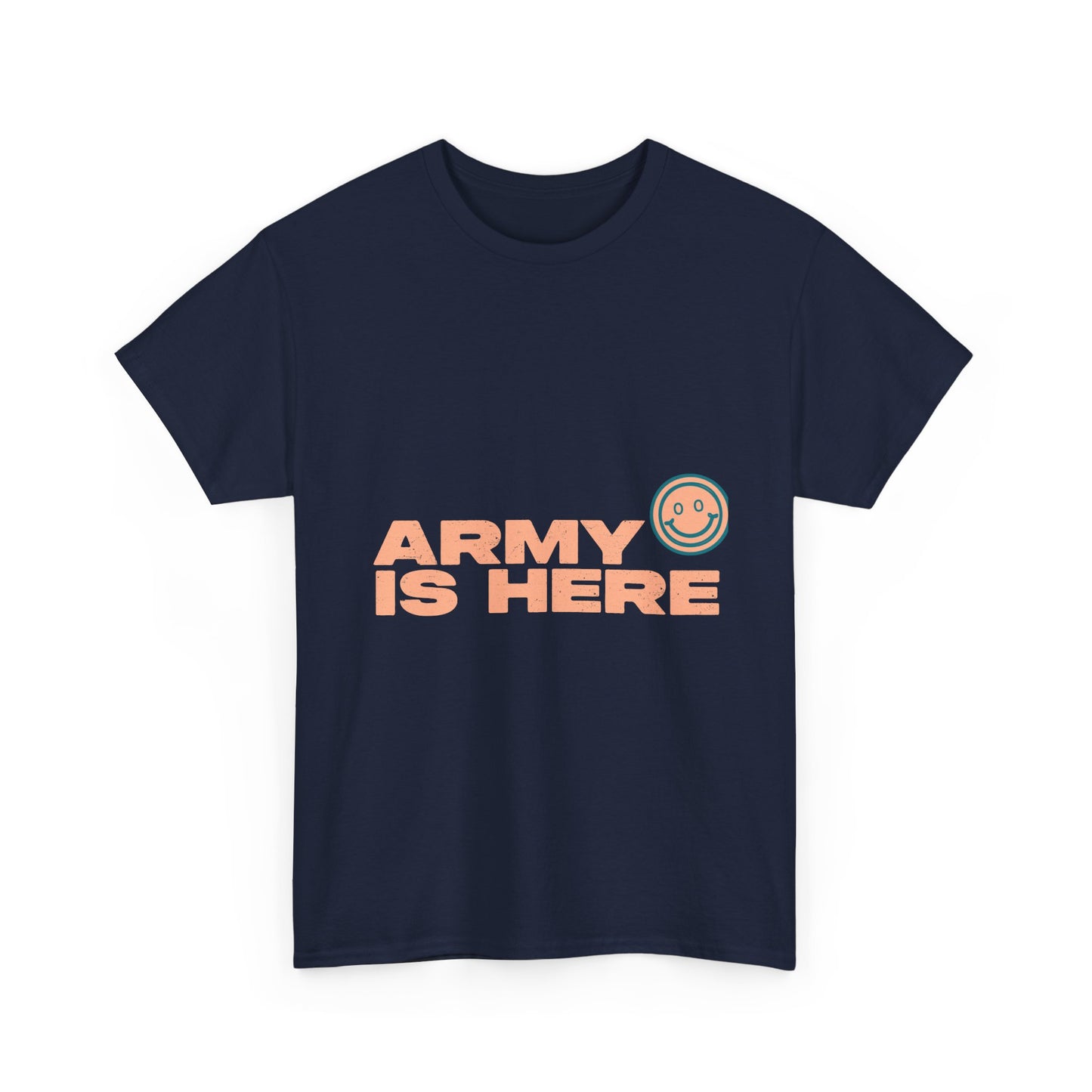 Smiley Army Vibe Unisex Heavy Cotton Tee - snazzymerch