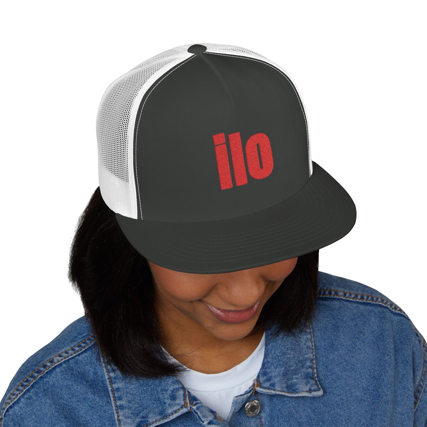 Billie Eilish Inspired Trucker Cap – Bold Red Block Edition Printify