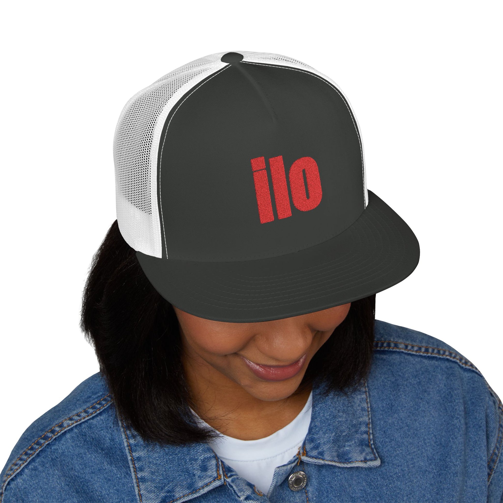 Billie Eilish Inspired Trucker Cap – Bold Red Block Edition Printify