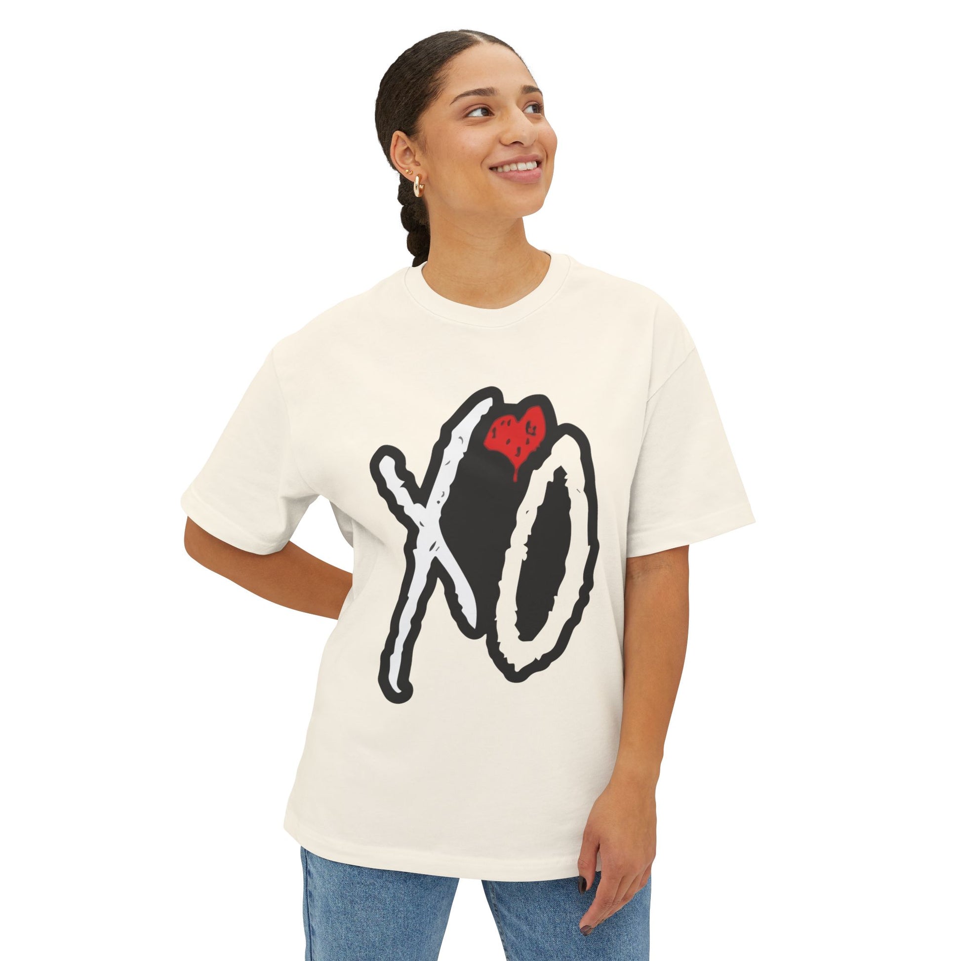 Heart & Shadows Unisex Oversized Boxy Tee - snazzymerch