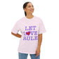 Let Love Rule (Remix) Unisex Oversized Boxy tee Printify