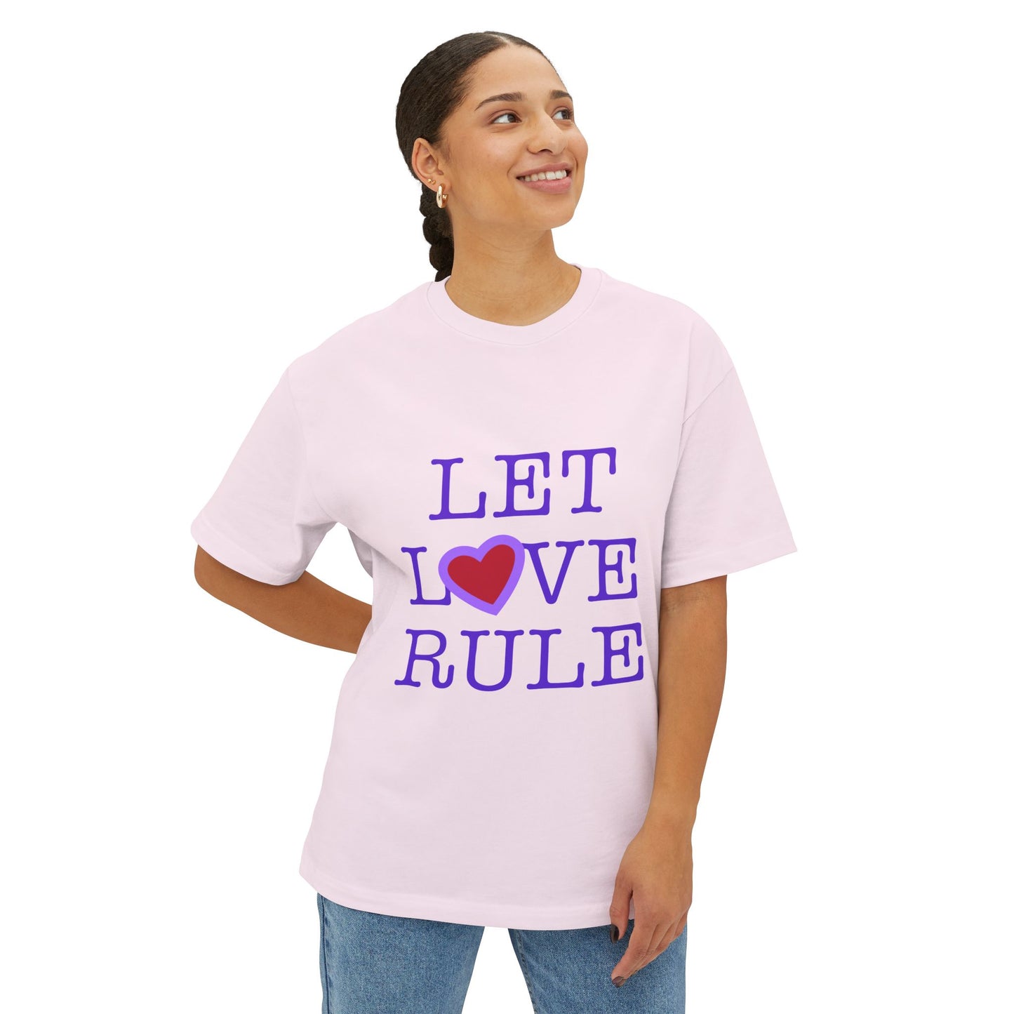 Let Love Rule (Remix) Unisex Oversized Boxy tee Printify