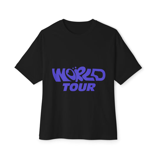 World Tour Bubble Letter-Oversized Tee Printify