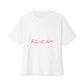Handwritten Heart Doodle Oversized Boxy Tee Printify