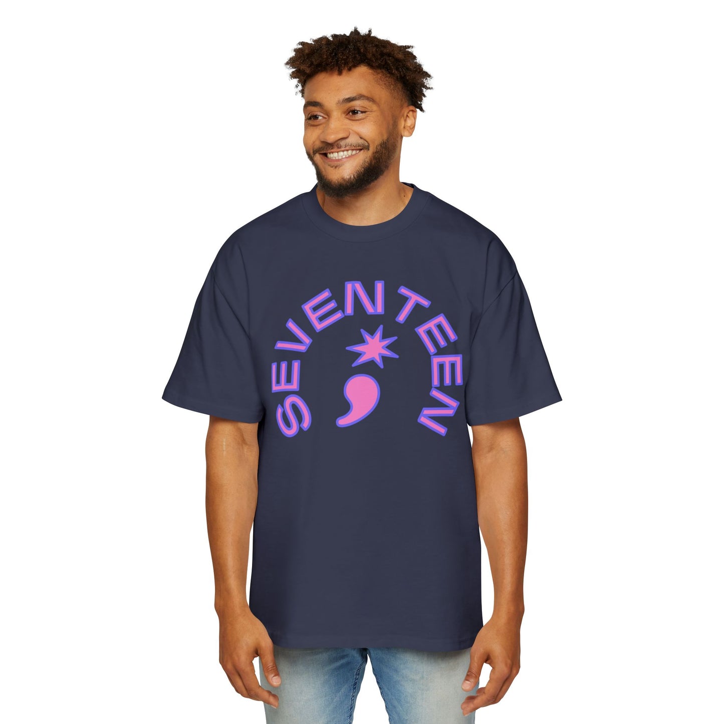 Arc Star Seventeen Men's Heavy Oversized Tee - snazzymerch
