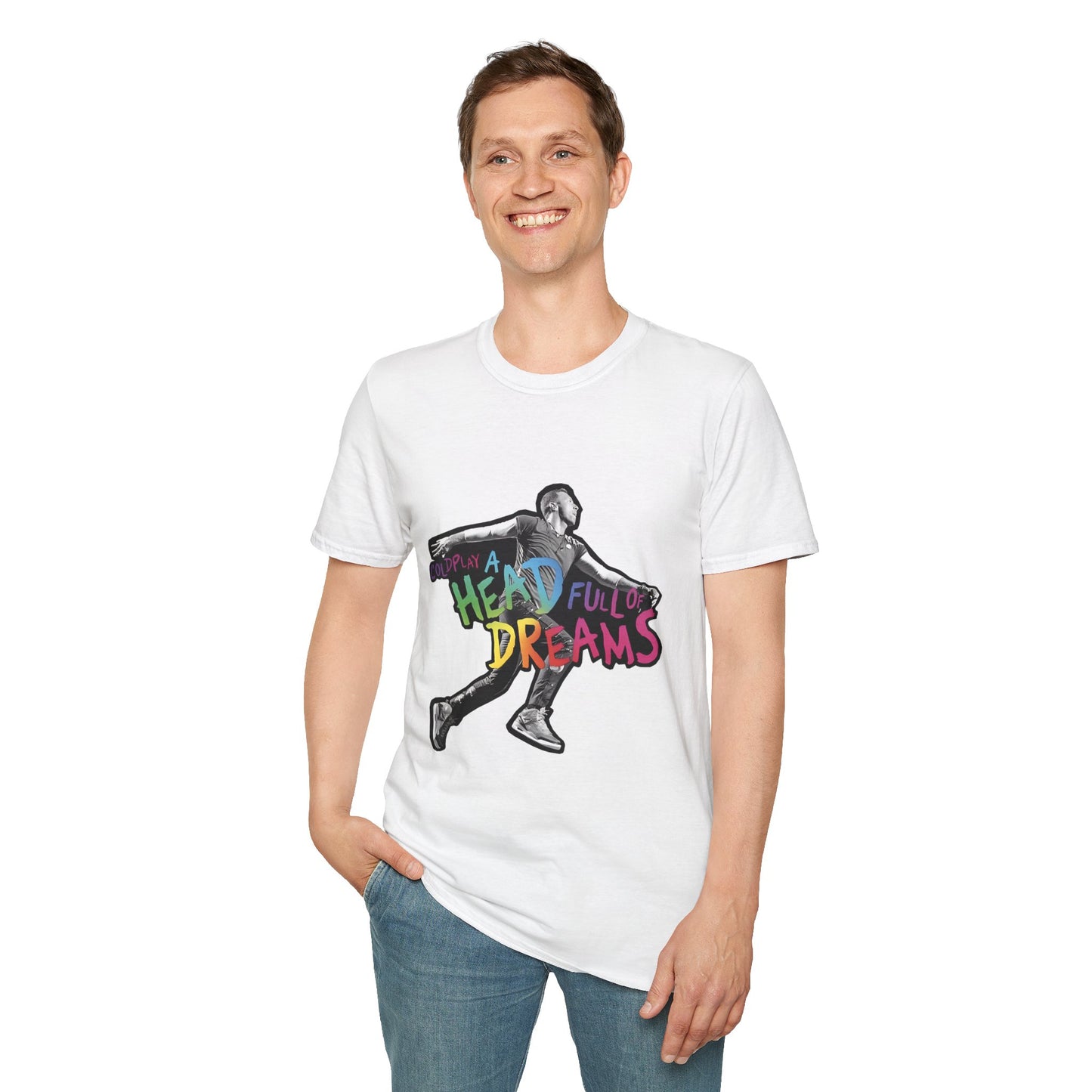 Unisex Softstyle T-Shirt Inspired by Coldplay A Head Full of Dreams Chris Printify