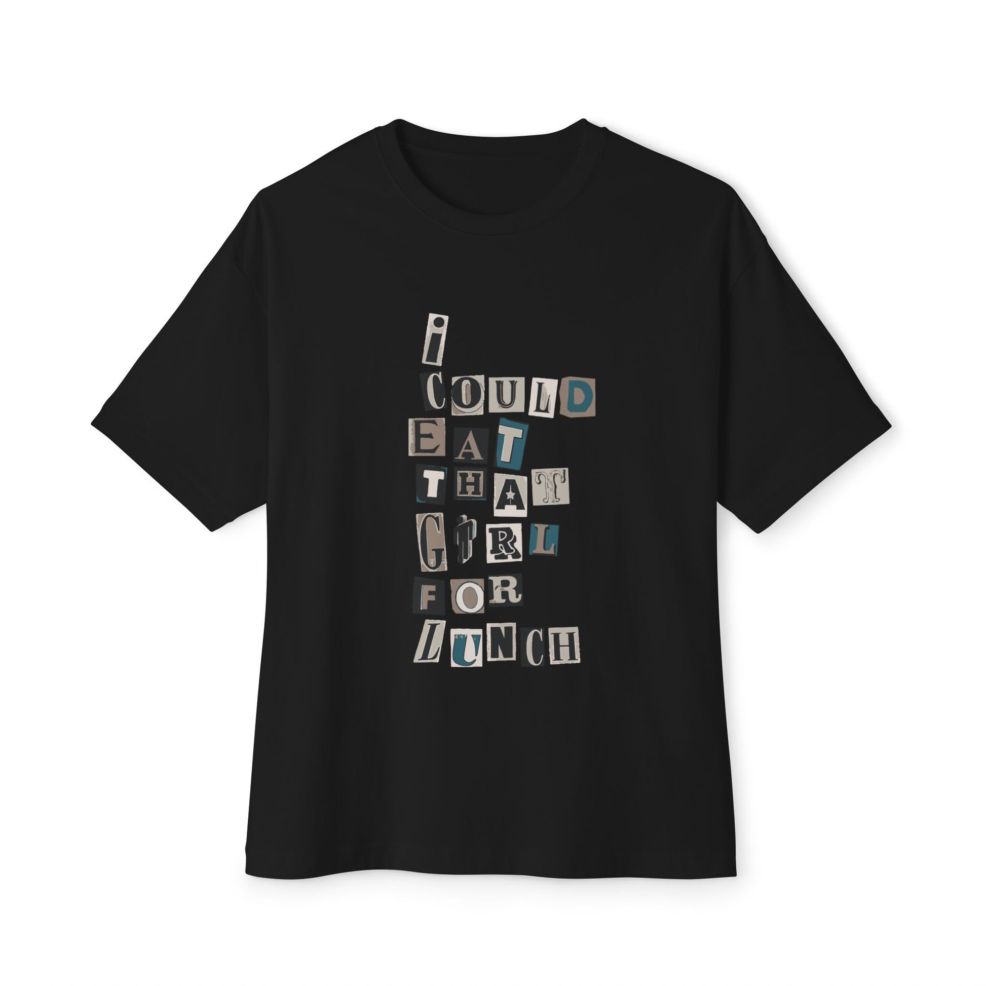 Billie Eilish Inspired Oversized T-Shirt – Mixed Message Collage Edition Printify