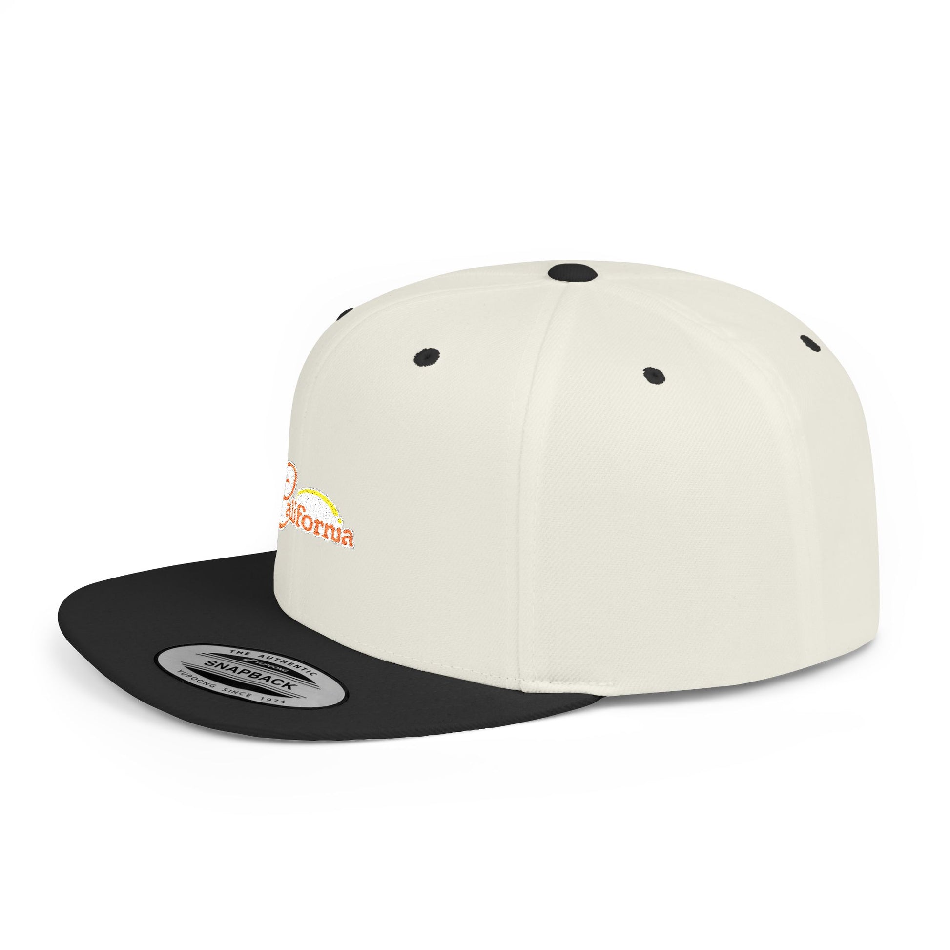 California Sunset Flat Bill Snapback - snazzymerch